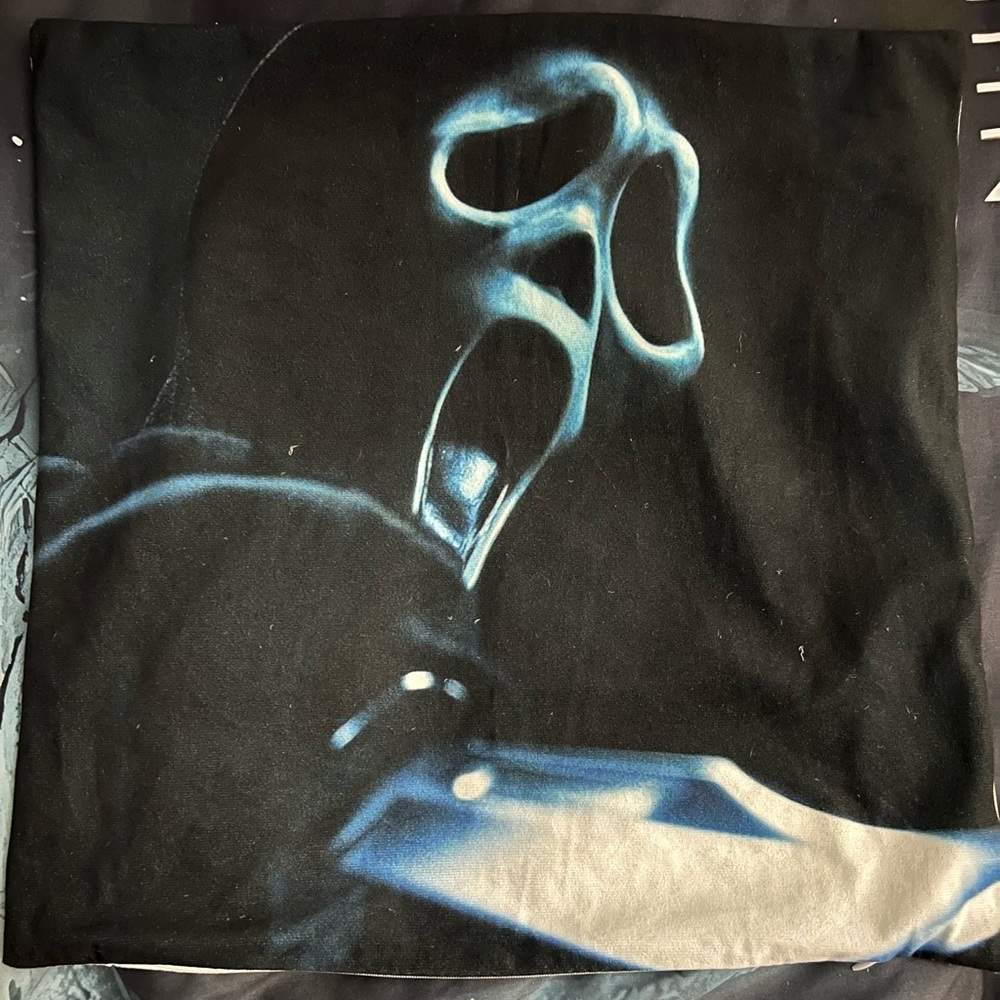Black and Blue Graphic pillow cover